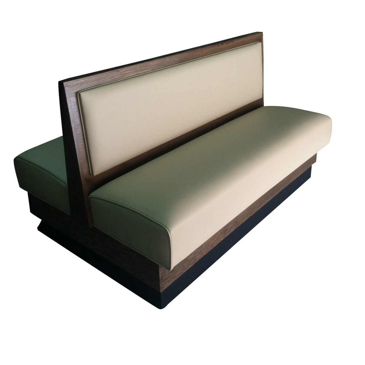 G & A PROVENCE-D-48 Double Plain Back Booth, Upholstered Padded Wood Back, 48"H, Wood Frame, Sold per Foot