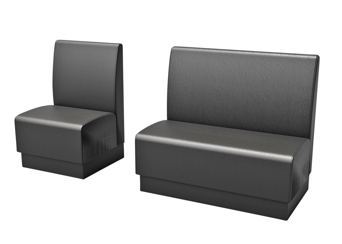 G & A QSM-S2-SYMPHONY Modular Single Booth, 48"W x 26"D x 42"H, Symphony Vinyl Upholstery, Wood Frame Finish