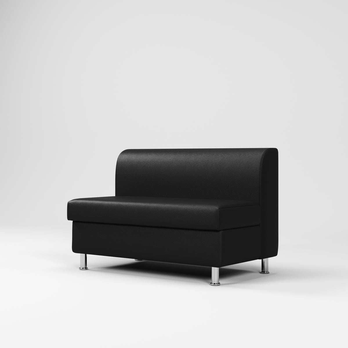 G & A QSU-S2-CUSTOM Single Restaurant Booth, 48"W x 25"D x 29"H, Upholstered Seat & Back, Custom Upholstered Frame Finish