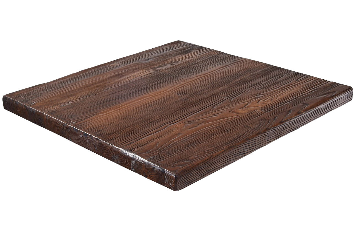 G & A RA3060 Reclaimed Solid Wood Rectangular Restaurant Table Top, 30" x 60", 1-3/4" Thick