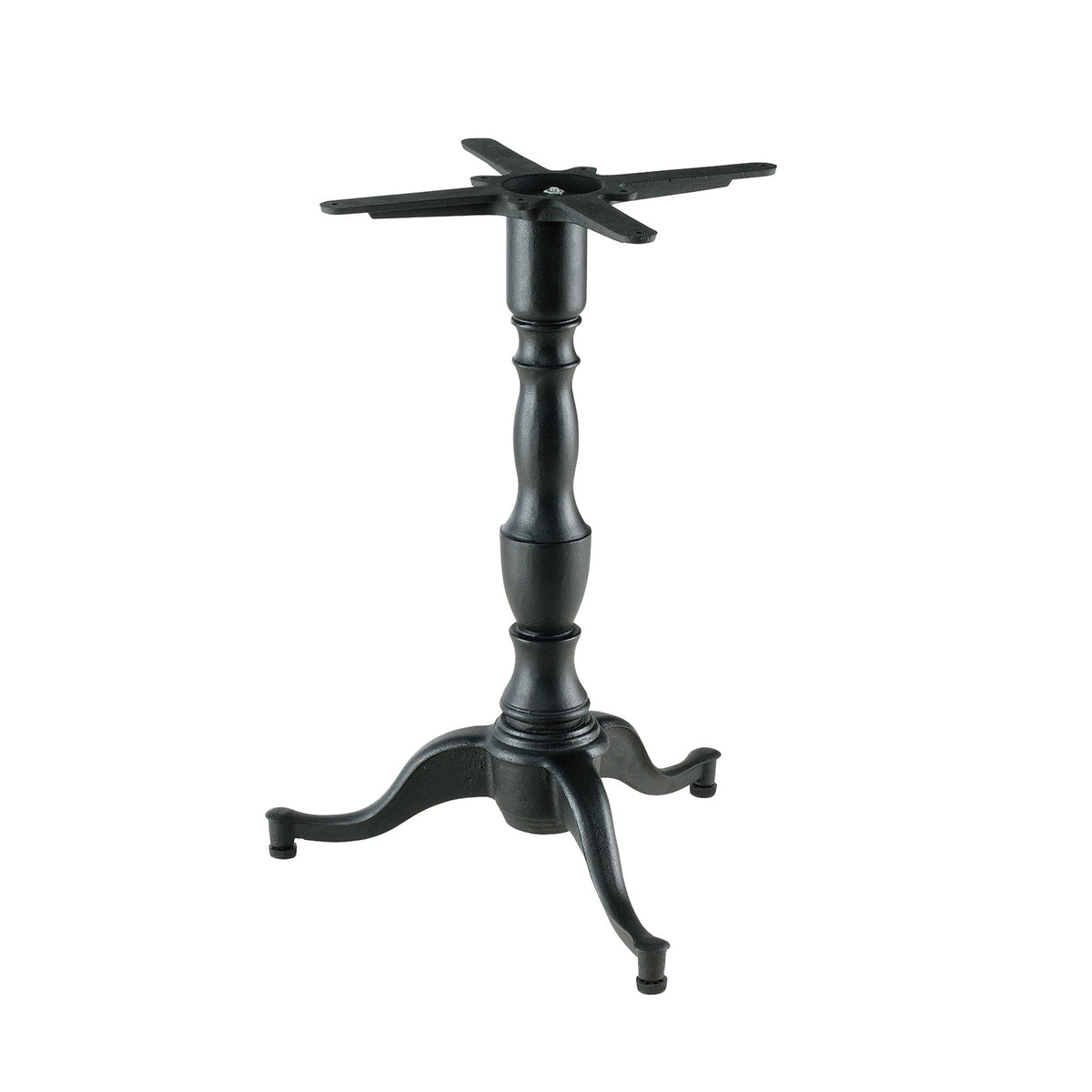 G & A SB322 SB Series Cast Iron Table Base, 22x22, Dining Height, Black Powder Coat Finish