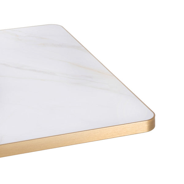 G & A SSB30 SS Series Round Sintered Stone Table Top, 30" dia, 1" thick, Gold Band