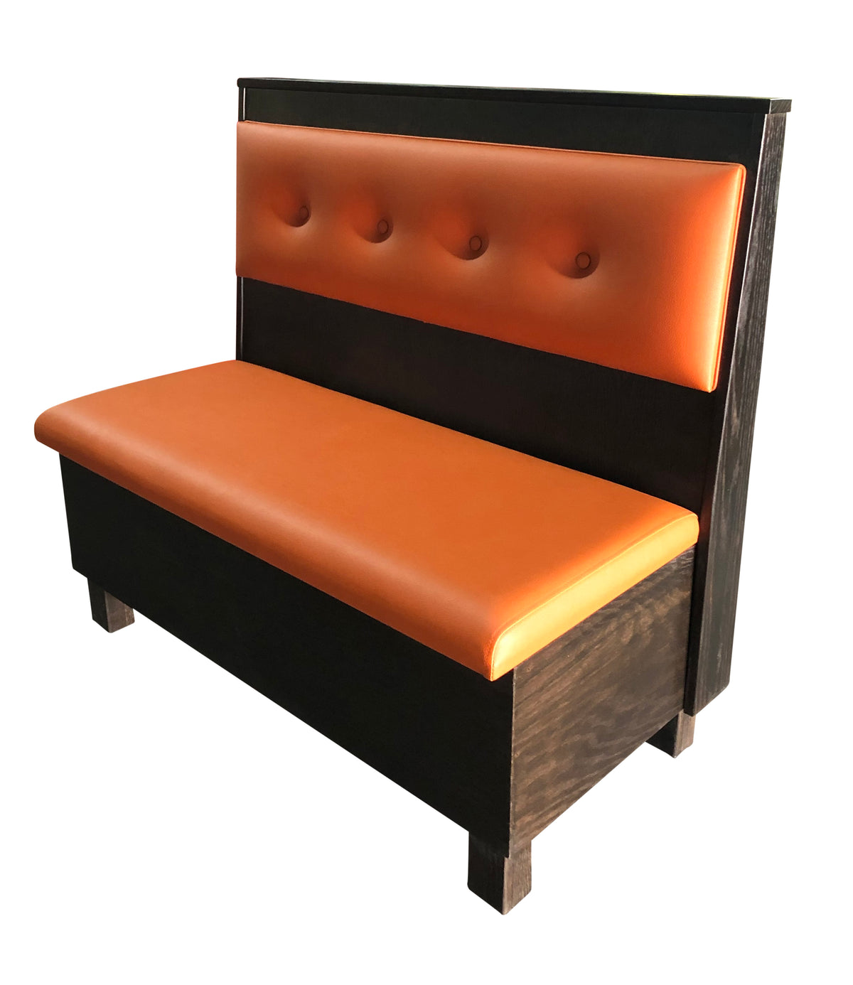 G & A VIRGIL-D-48 Double Booth, 48"H, Button Tuft Upholstered Back & Seat, Wood Frame, COM/Esprit Vinyl, Sold per Foot