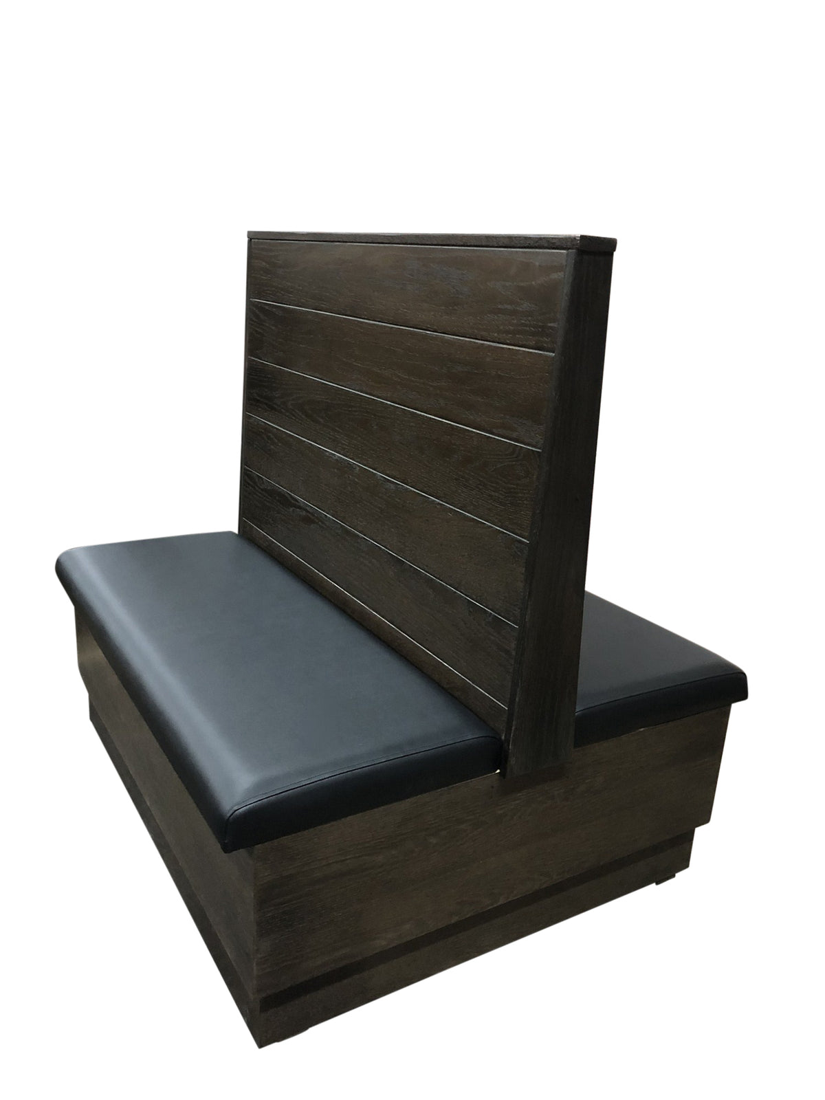 G & A WOODROW-D-48 Double Bead Board Back Restaurant Booth, 48"H, Wood Frame, Upholstered Seat, Sold per Foot