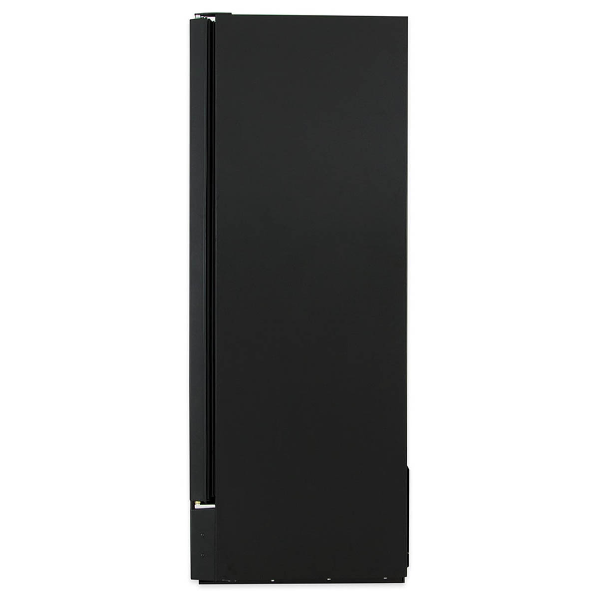 True GDM-12-HC~TSL01 glass door merchandiser, black exterior, side view