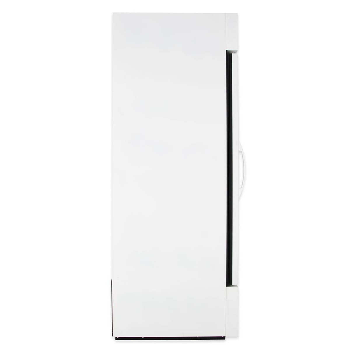 True GDM-23F-HC~TSL01 glass door freezer, white exterior, side view