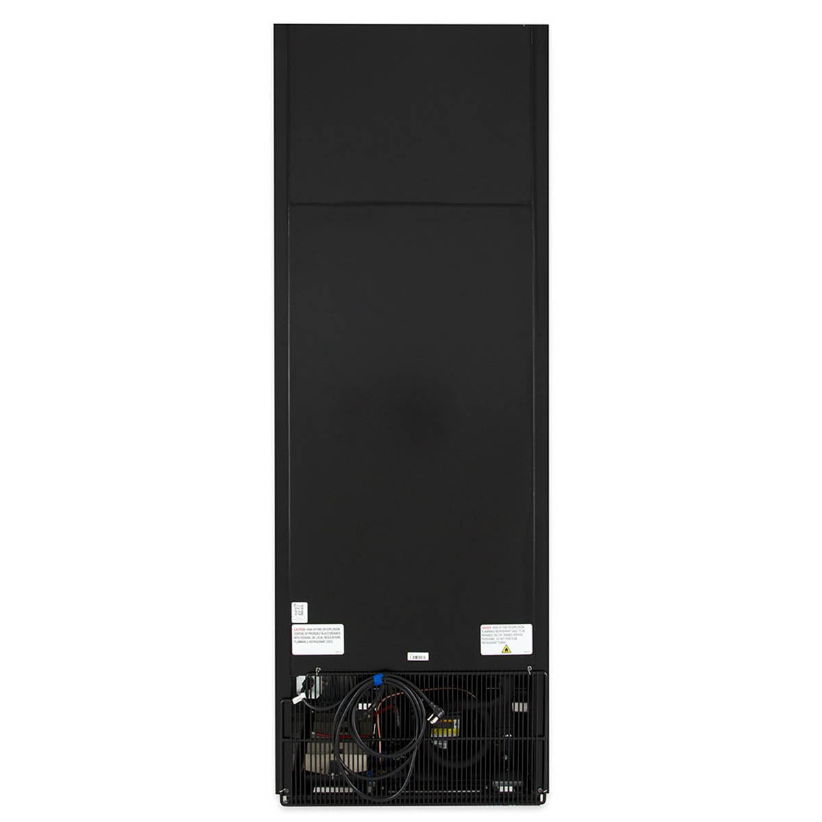 True GDM-23F-HST-HC~TSL01 glass door freezer, back view showing the condensing unit