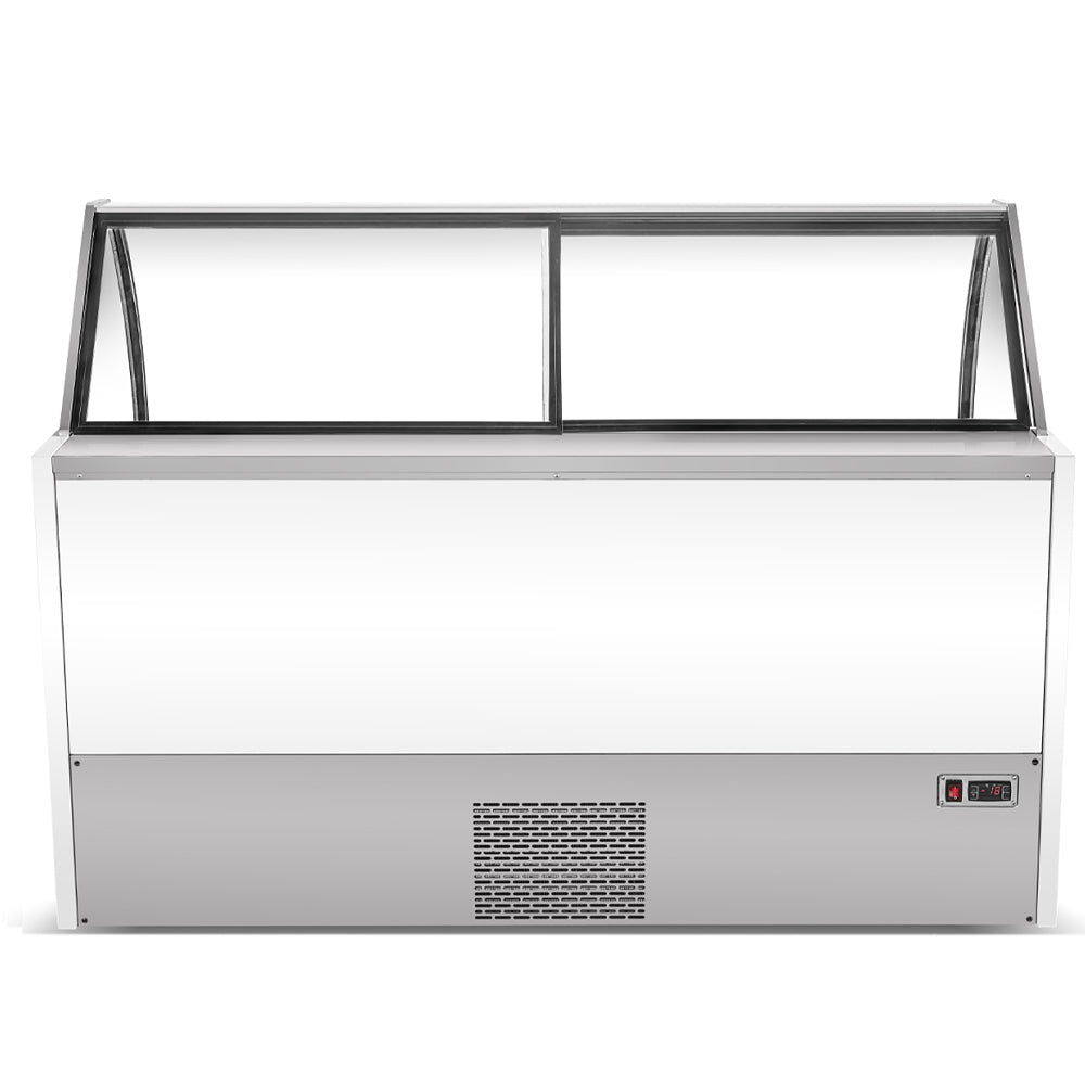 Marchia GIC-13 70" 13-Pan White Gelato Ice Cream Dipping Cabinet Display Freezer