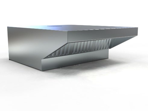 Henny Penny FlexFusion Air MM10036120 stainless steel integrated hood for FlexFusion combi ovens, front angle view