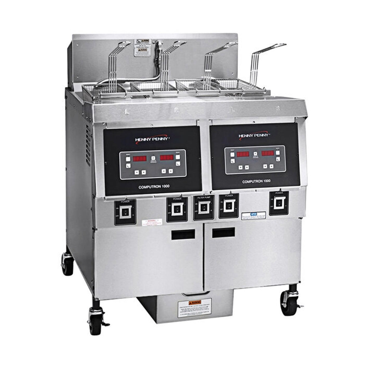Henny Penny OFG322.05 2-well gas open fryer, front angle view
