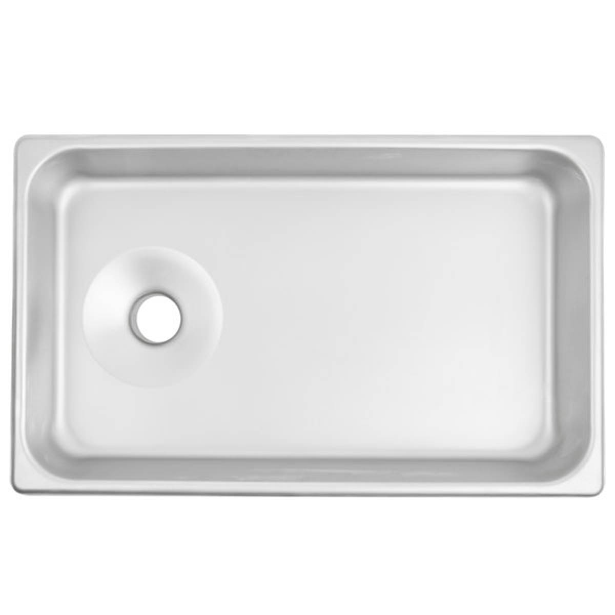Hobart 12/22PN-SST Rectangular Grind Pan, 19.5" x 11.5" x 2.5", Stainless Steel, Hub #12/22