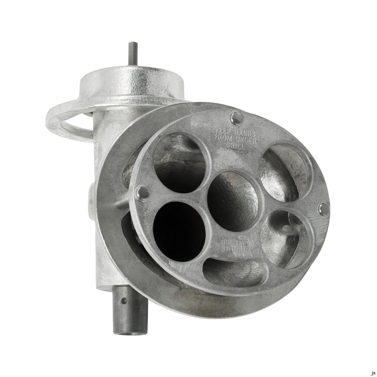 Hobart 22C/E-FS5PLT Funnel Throat Chop End Assy for #22 Hub Tin Cylinder Auger Knife 5 Carbon Steel Grind Plates