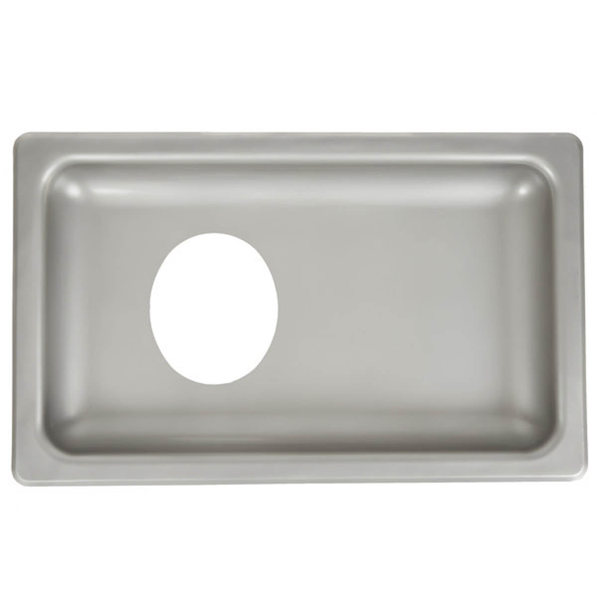 Hobart 22PAN-SSTFS - 27-3/4" x 15-5/8" x 3" Stainless Steel Rectangular Grind Pan, Hub #22, Meat Grinder Part
