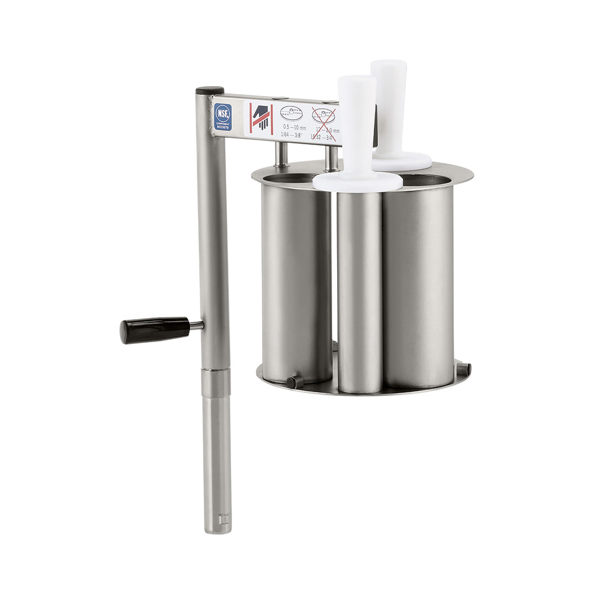 Hobart 300ITB-FEED Stainless Steel Tube Feed Assembly, (4) Cylinders, (2) Pestles