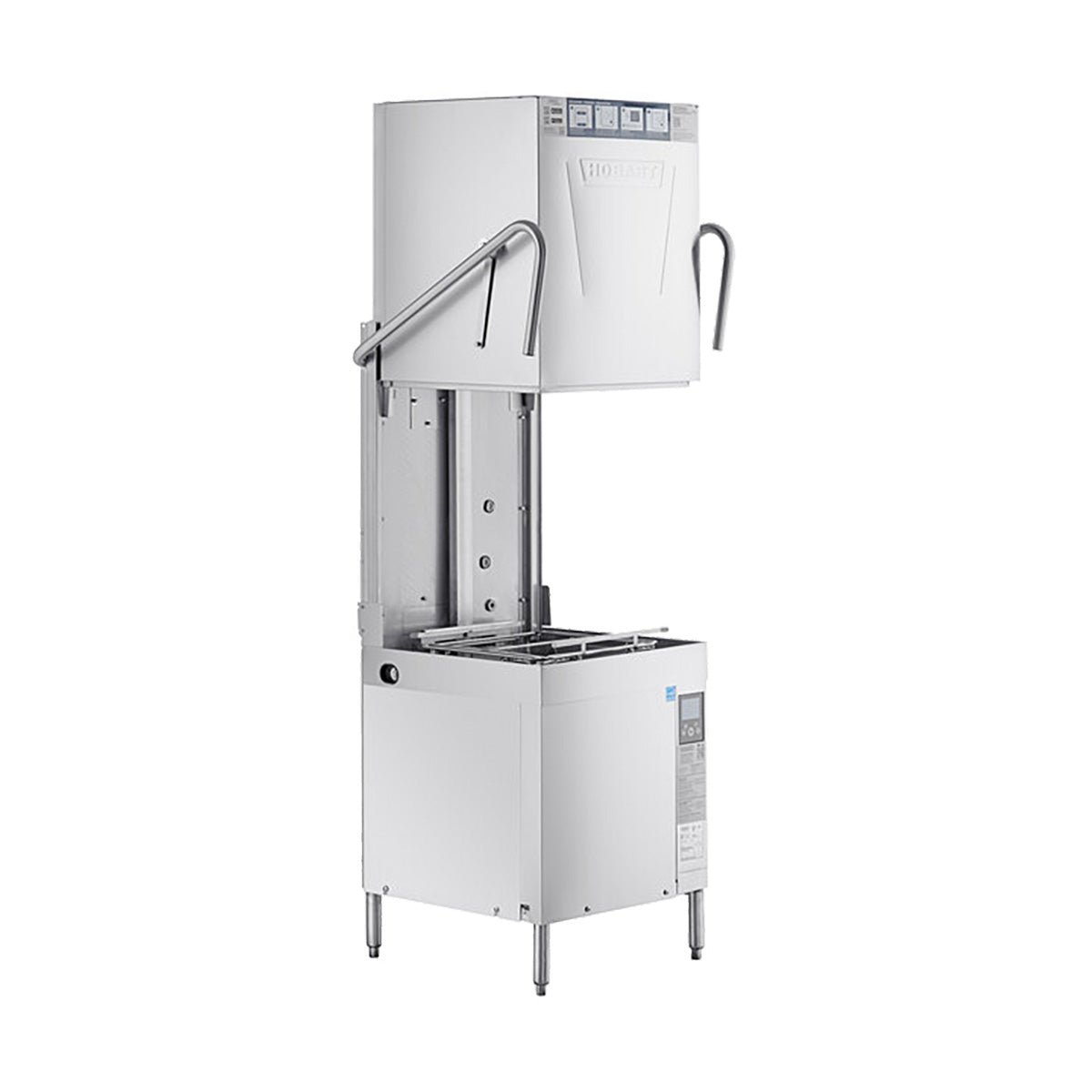 Hobart AM16T-BAS-4 36.5" Door Type Dishwasher, 60 Racks/Hr - 40.2 Gal/Hr - High Temp w/Booster