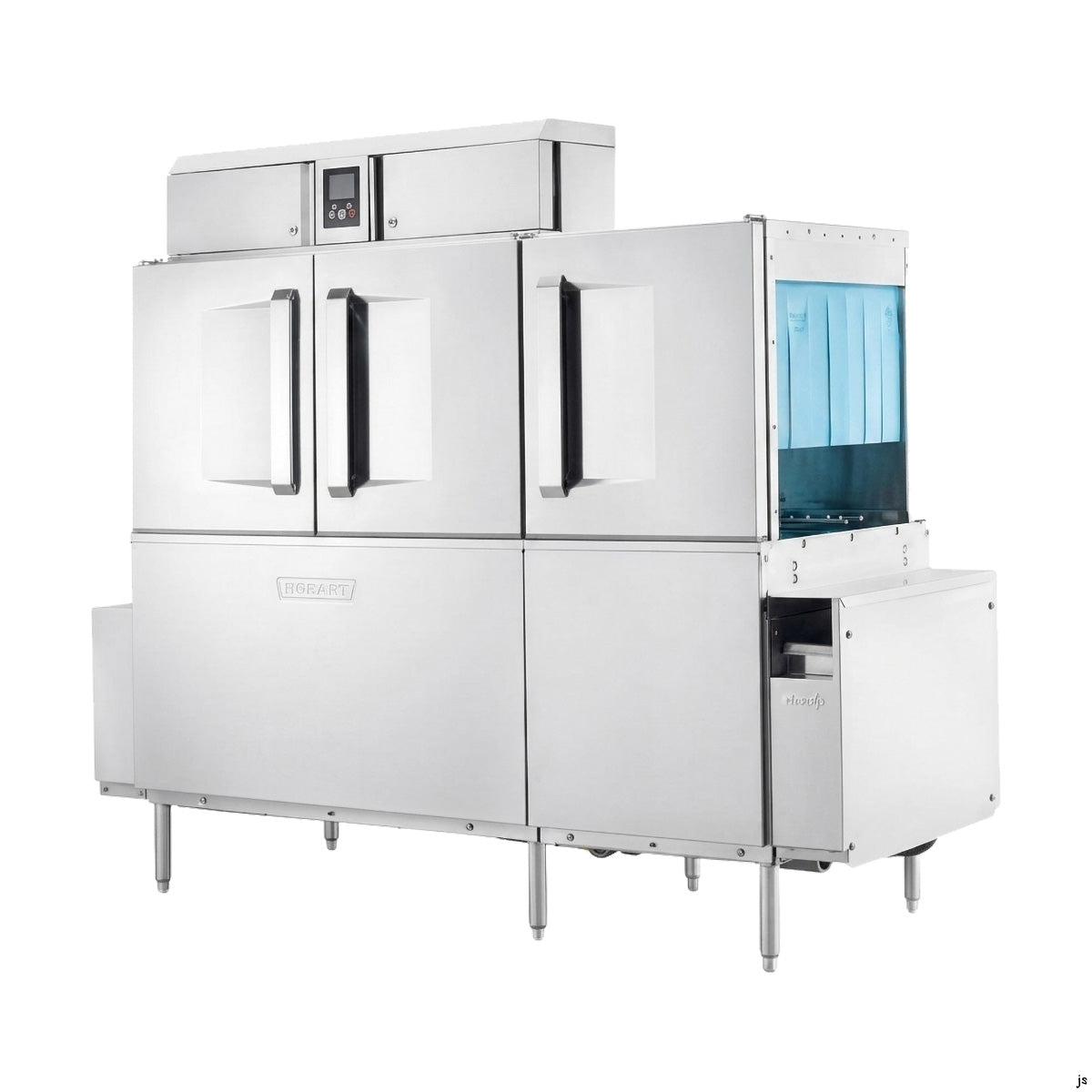 Hobart CL66-ADV+BUILDUP 66" Conveyor Dishwasher-200 Racks/Hr-High Temp Specify Tank w/Booster