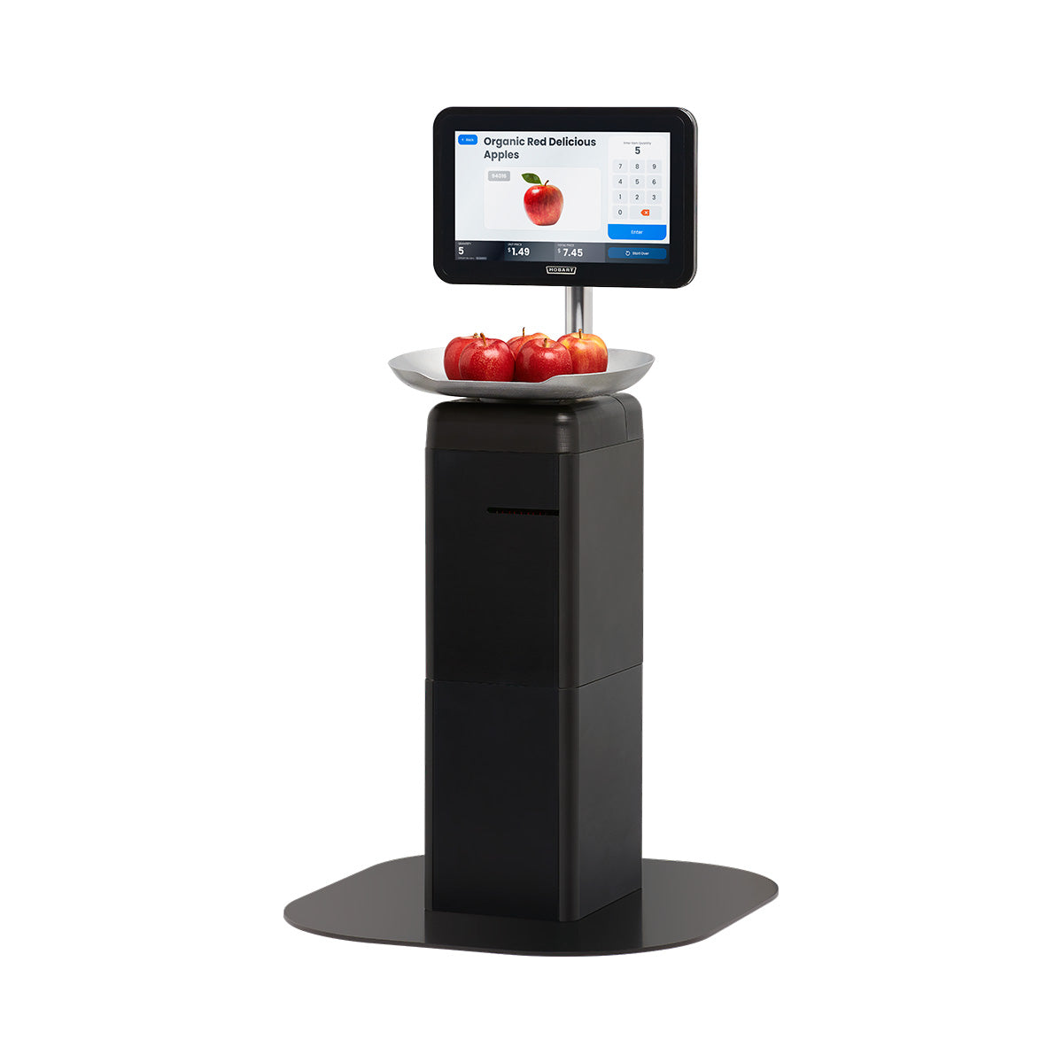 Hobart FS-2BV FreshServe Scale ADA Height 14" Touchscreen 30 lb Capacity 0.01 lb Grad Scanner Removable Bowl