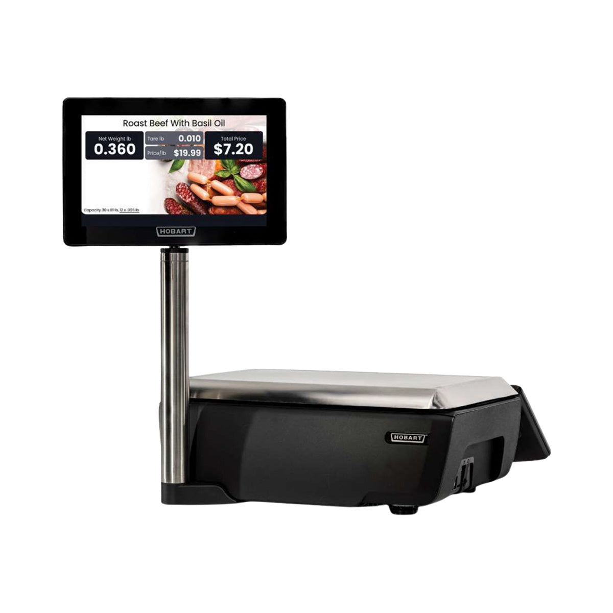 Hobart GTI-10EDC GTi Scale/Printer - 10" Cust Disp 13.3" Op Disp Linux Quad-Core 0-12lb @0.005 12-30lb @0.01