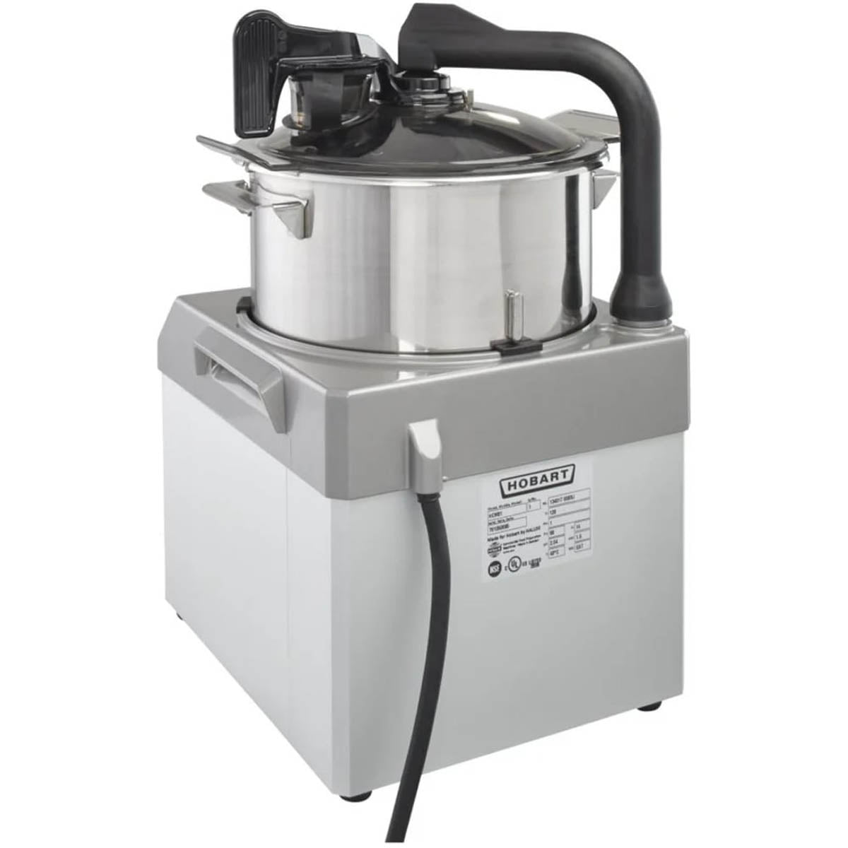 Hobart HCM61-1 Benchtop Batch Bowl Food Processor with 6 qt Bowl, 1-1/2 hp