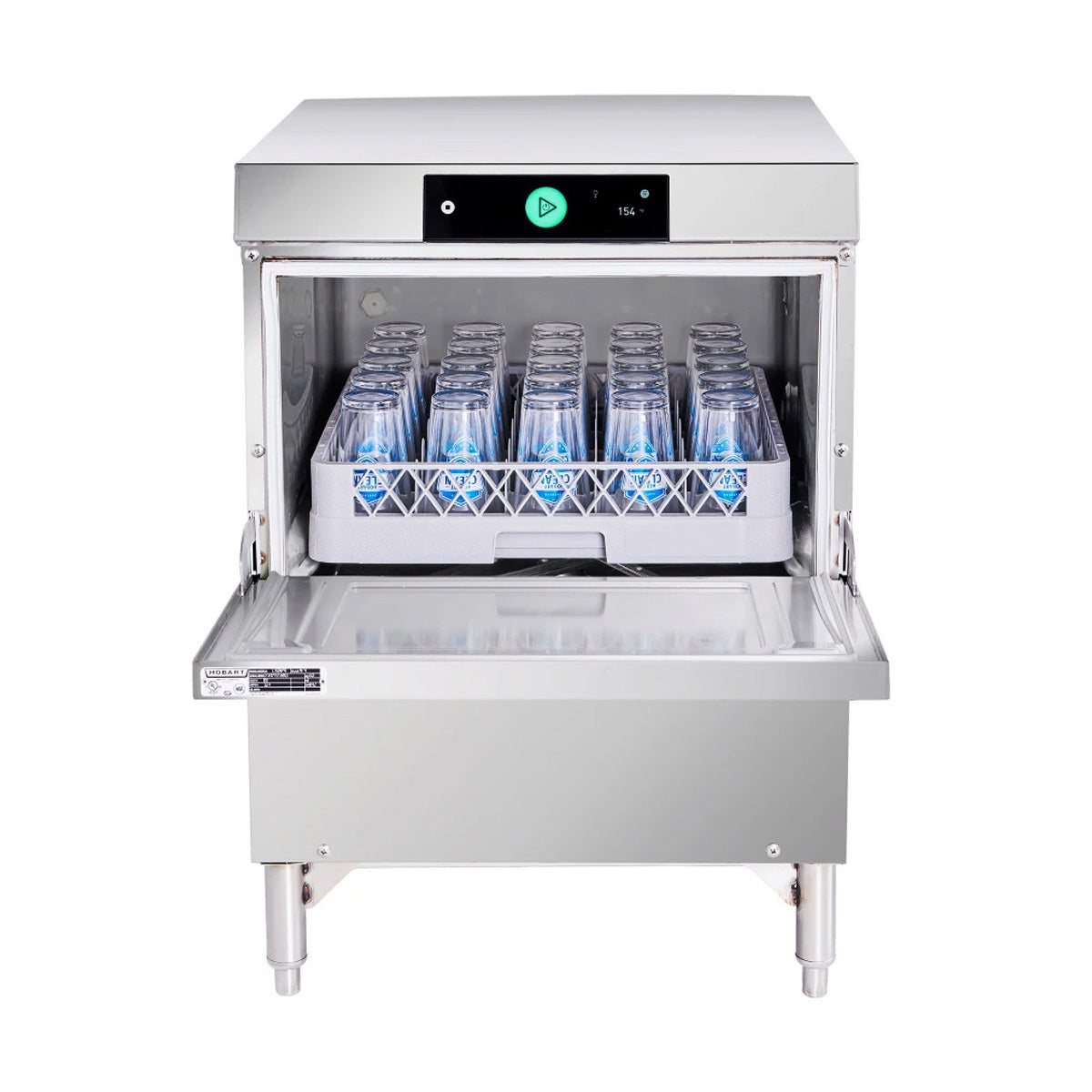 Hobart LXGNPR-1 Undercounter Dishwasher/Glasswasher,38 or 29 Racks/Hr-Low Temp-120V