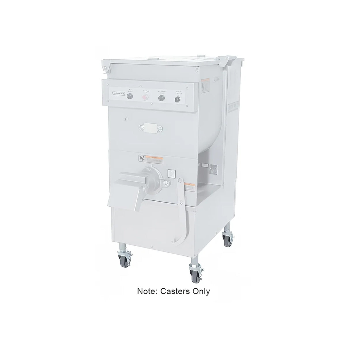 Hobart MGLEG-CS7 Non-Adjustable Moveable Leg, 7-15/16" Tall, 4" Lockable Swivel Casters, Meat Grinder Part