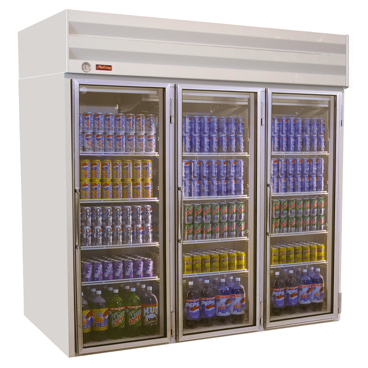 Howard-McCray GF75-FF 78" 3 Glass Door Merchandiser Freezer in White, 75 cu. ft.