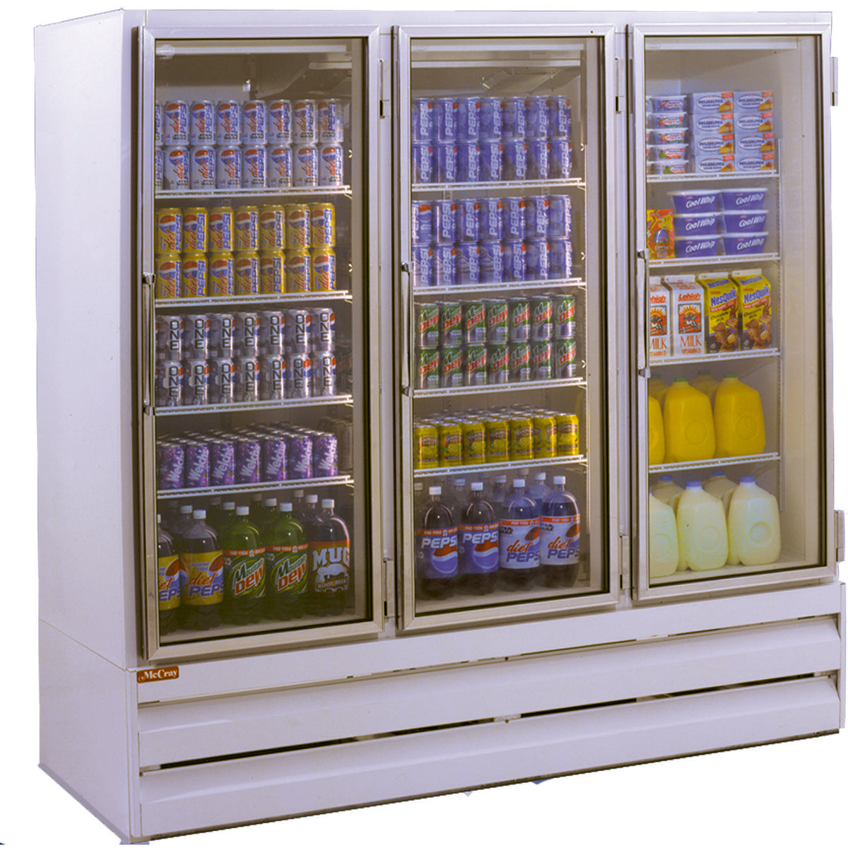 Howard-McCray GF75BM-FF 78" 3 Glass Door Freezer Merchandiser in White, 75 cu. ft.