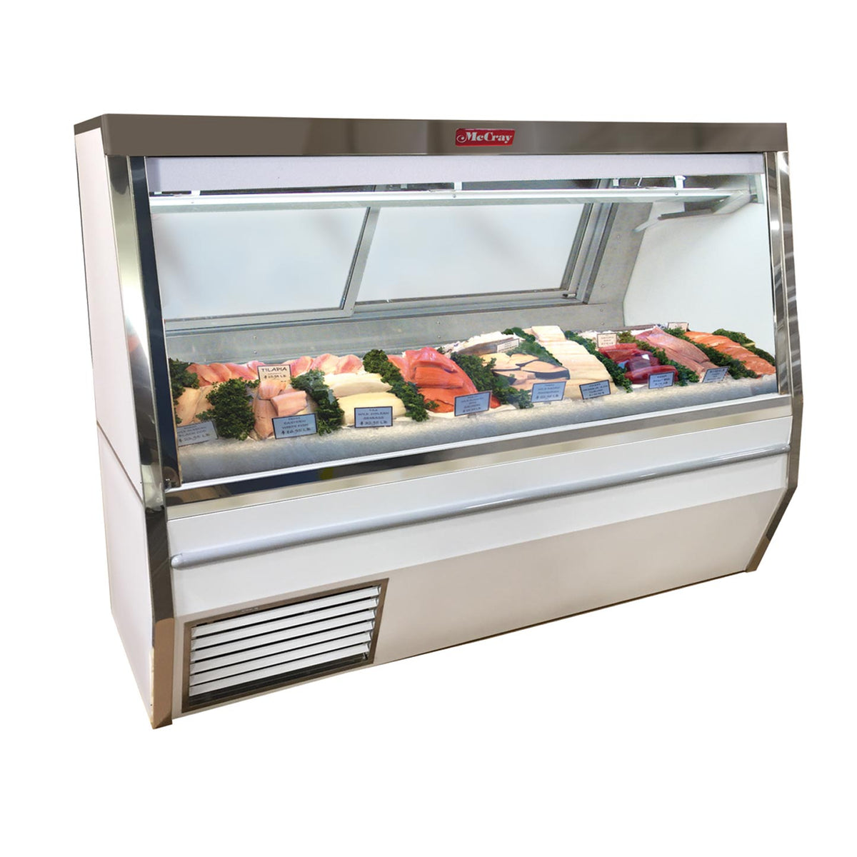 Howard-McCray R-CFS34N-4-LED 48" Flat Refrigerated Seafood Display Case, Remote, White