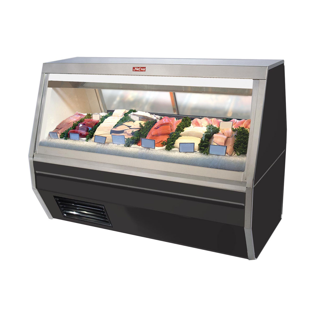 Howard-McCray R-CFS35-4-BE-LED 50" Flat Refrigerated Seafood Display Case, Remote, Black