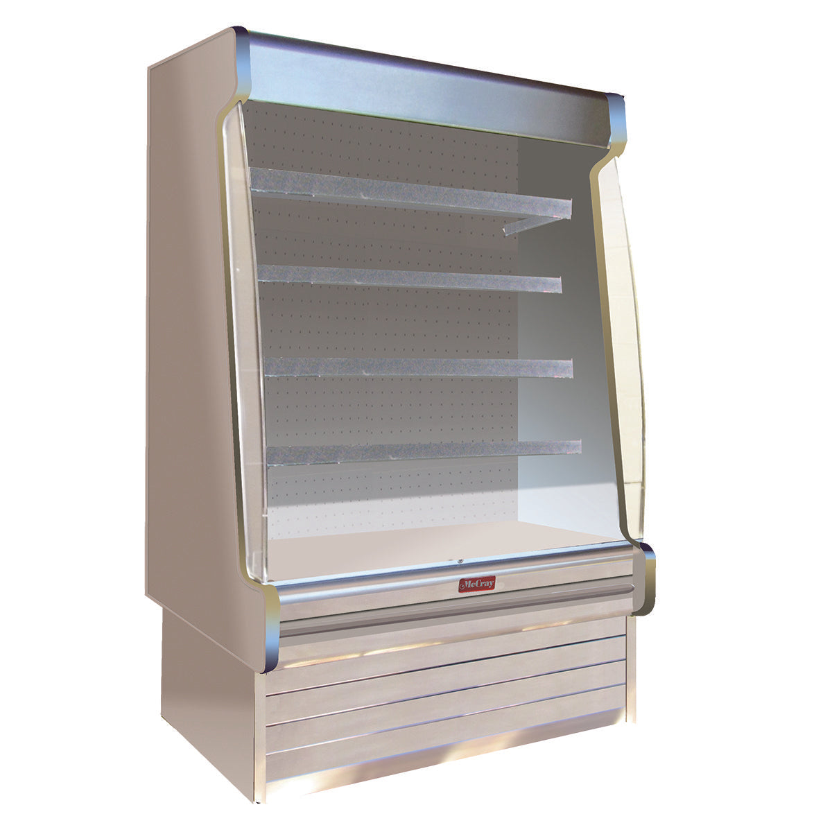 Howard-McCray R-OD35E-3S-S-LED 39'' Vertical Dairy Open Air Merchandiser, Stainless Steel, Remote