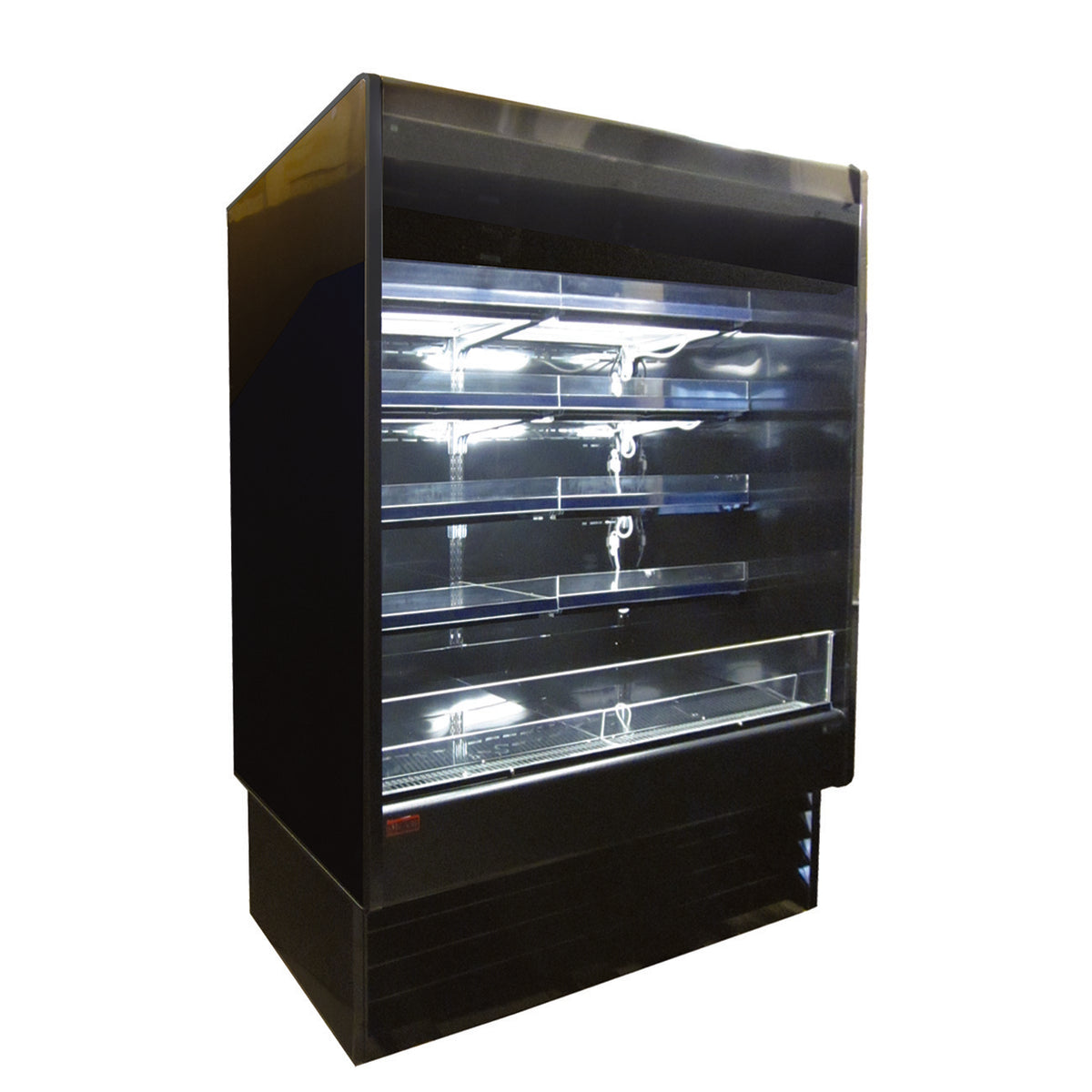 Howard-McCray R-OD35E-4-SL-B 51" Multi-Purpose Open Air Merchandiser in Black, Remote