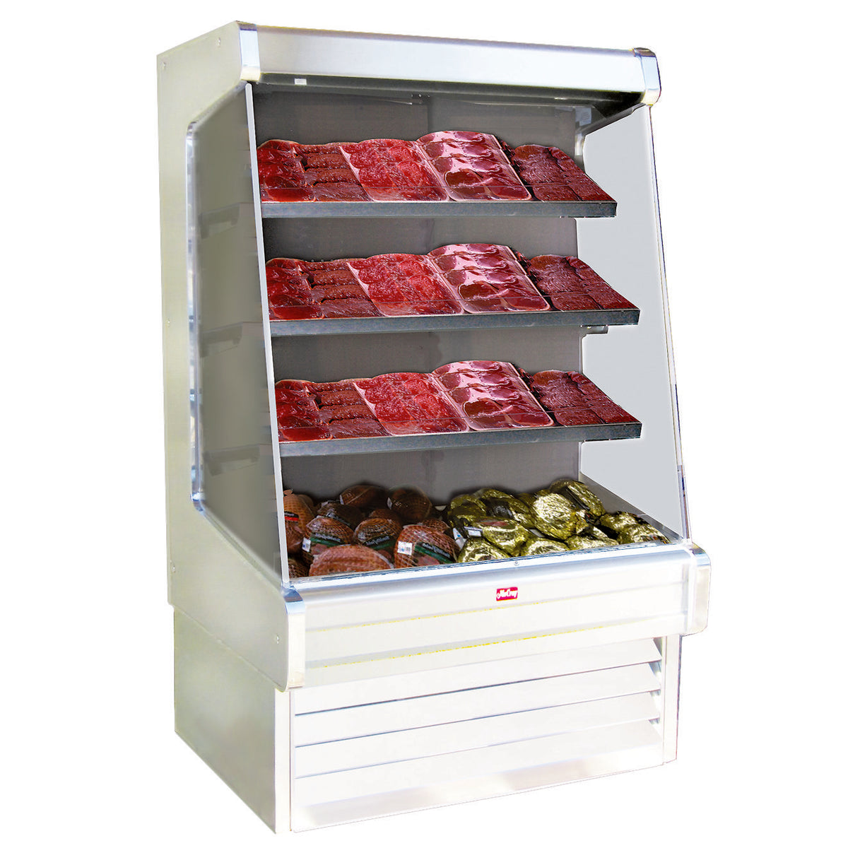 Howard-McCray R-OM30E-10-LED 123'' Vertical Meat Open Air Merhandiser in White, Remote