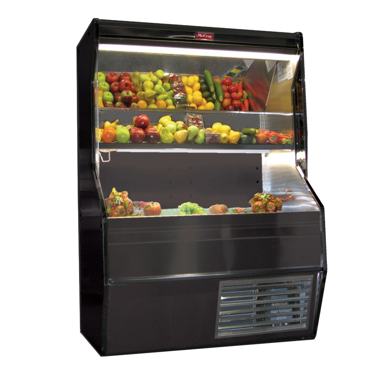 Howard-McCray R-P32E-12S-B-LED 146" Remote Refrigerated Produce Display Case, Black