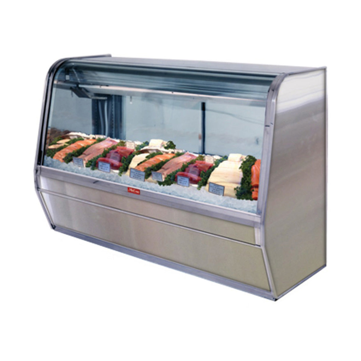 Howard-McCray SC-CFS32E-8-S-LED 98" Flat Refrigerated Seafood Display Case, Stainless