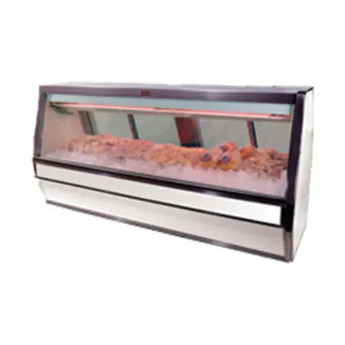 Howard-McCray SC-CFS40E-10-S-LED 125" Flat Refrigerated Seafood Display Case, Stainless
