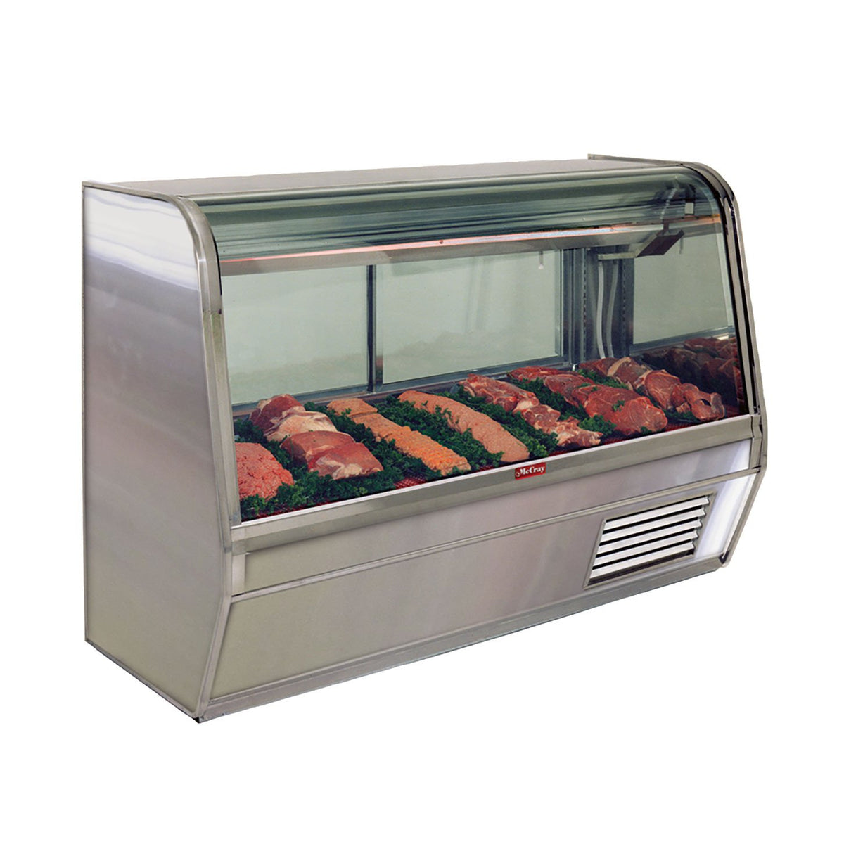 Howard-McCray SC-CMS32E-6C-S-LED 74" Single Duty Curved Refrigerated Meat Display Case