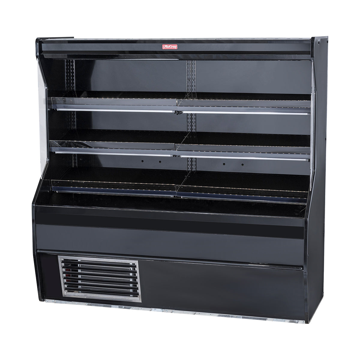 Howard-McCray SC-M32E-6-B-LED 74" Vertical Meat Open Air Merchandiser in Black, Self-Contained