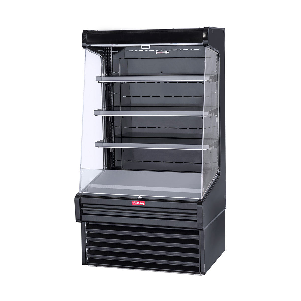 Howard-McCray SC-OD30E-4-SW-B 51" Horizontal Multi-Purpose Open Merchandiser in Black, Self-Contained