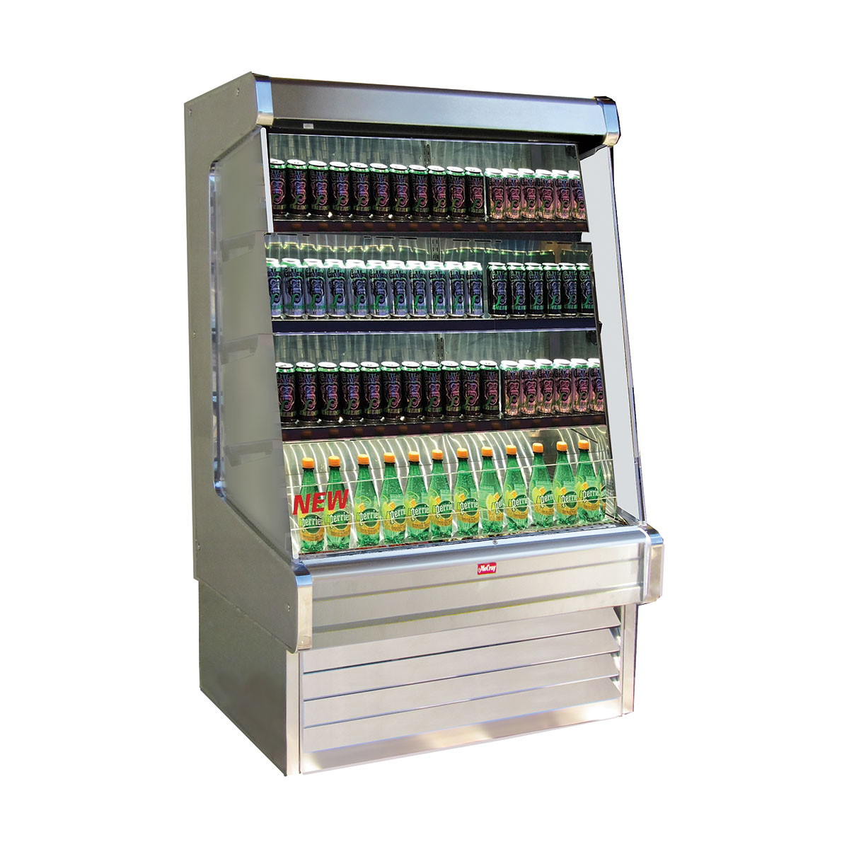 Howard-McCray SC-OD30E-4-SW-S 51" Horizontal Multi-Purpose Open Merchandiser, Stainless Steel, Self-Contained