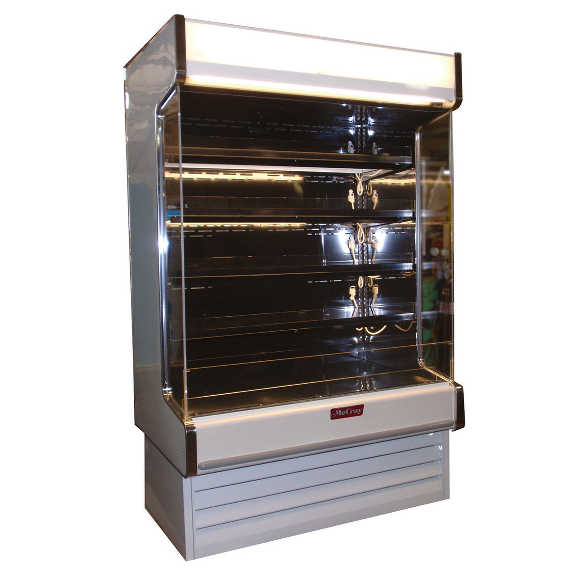 Howard-McCray SC-OD35E-6-S-LED-LC 75'' Vertical Dairy Open Air Merchandiser, Stainless Steel, Self-Contained
