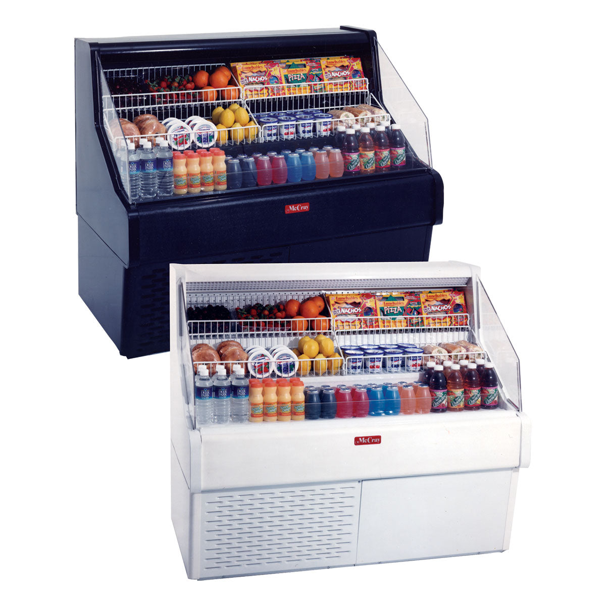 Howard-McCray SC-OS30E-6-B 75" Horizontal Impluse Open Merchandiser in Black, Self-Contained
