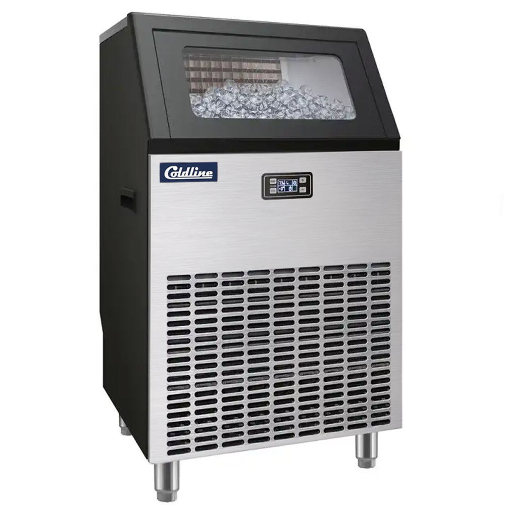 Coldline EIC200 22" 200 lb. Commercial Full Cube Ice Machine with 50 lb. Bin, Air Cooled