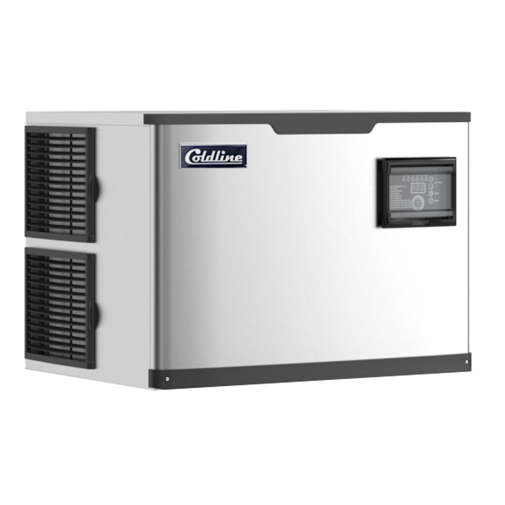 Coldline ICE550T-HA half cube modular ice machine head, angled front view
