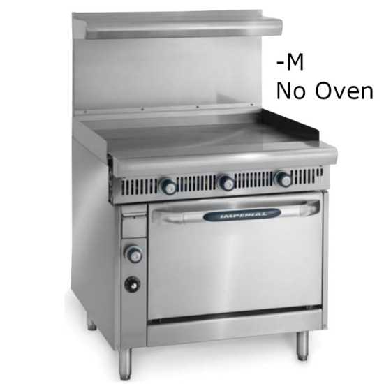 Imperial IHR-GT36-M-LP Spec Series 36" Griddle Modular/Countertop Heavy Duty Liquid Propane Gas Range w/ Thermostatic Controls