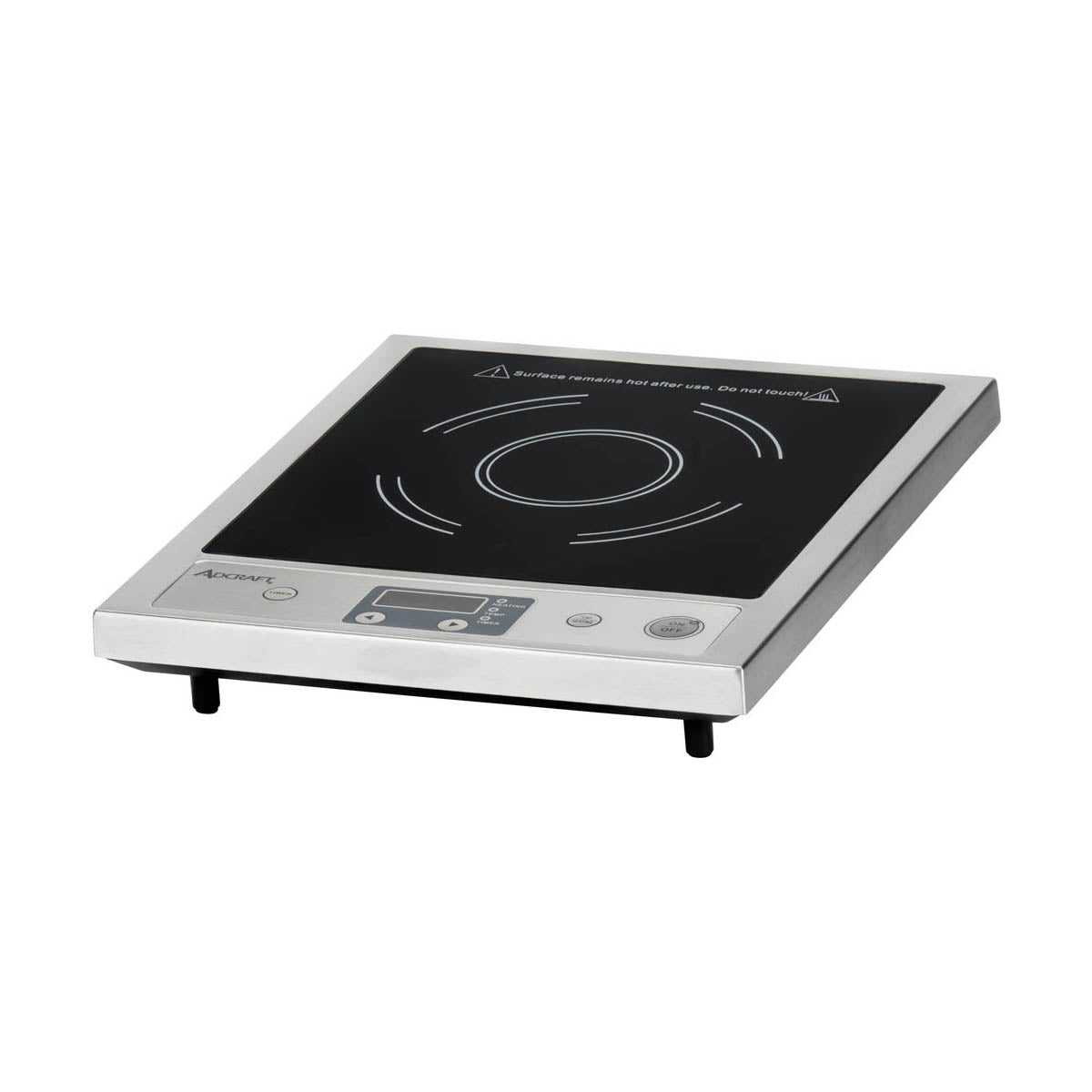 Adcraft IND-A120V Single-Burner Countertop Induction Cooker w/ Ceramic Glass Top, Slim Design