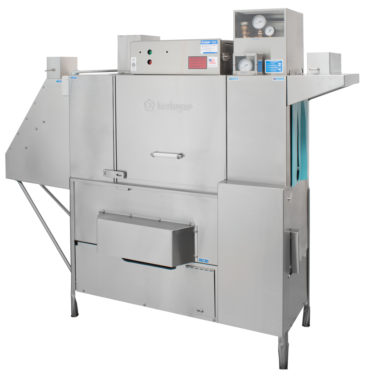 Insinger TRAC 321-2 Conveyor Dishwasher - 630 trays/hr - High Temp Sanitizing / Stainless Steel Tank