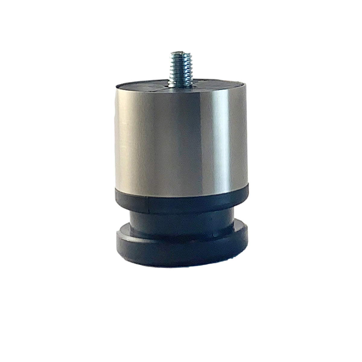 Ice-O-Matic 1011411-87 undercounter leg, stainless body with black foot and threaded stud