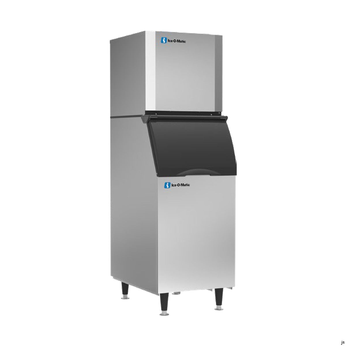 Ice-O-Matic CIM0826FW90 cube ice machine head, shown on an ice storage bin (bin sold separately)