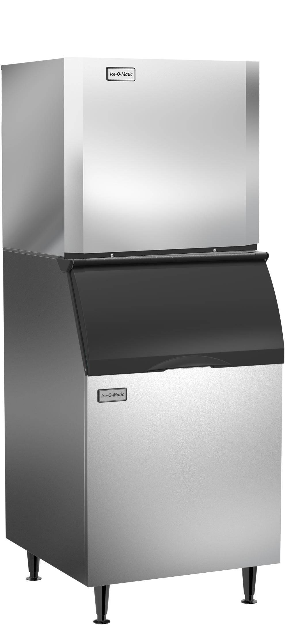 Ice-O-Matic CIM0836FA90 cube ice machine head, shown on an ice storage bin (bin sold separately)
