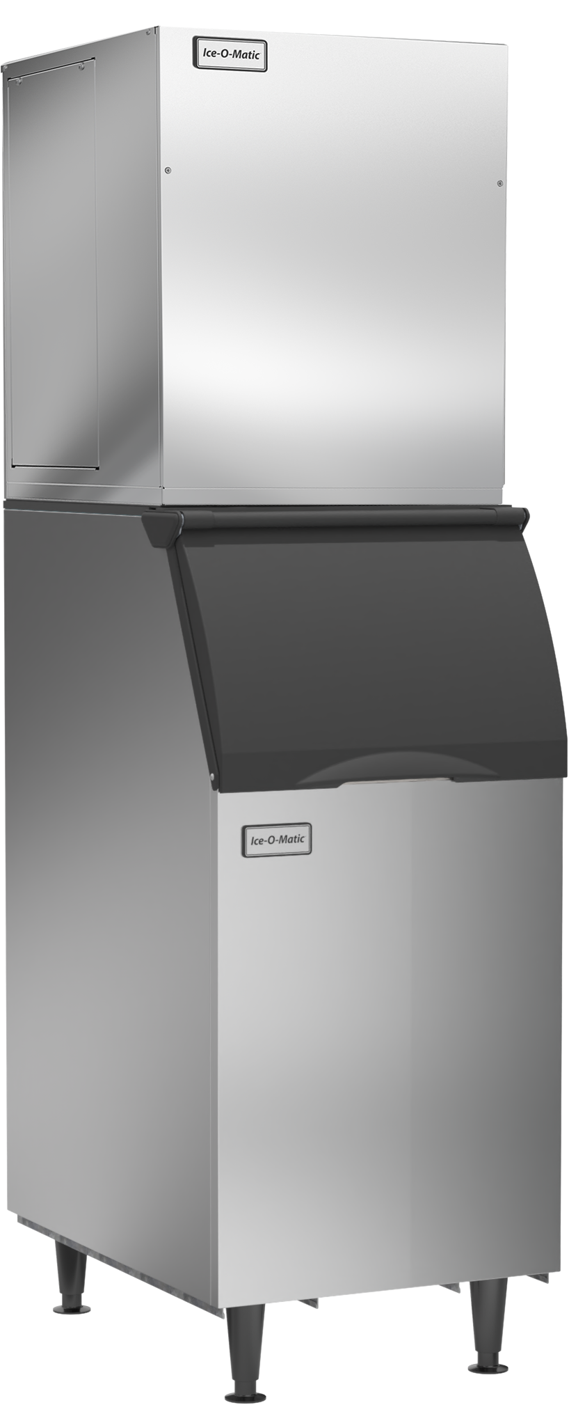 Ice-O-Matic GEM1306A90 pearl ice machine head, shown on an ice storage bin (bin sold separately)